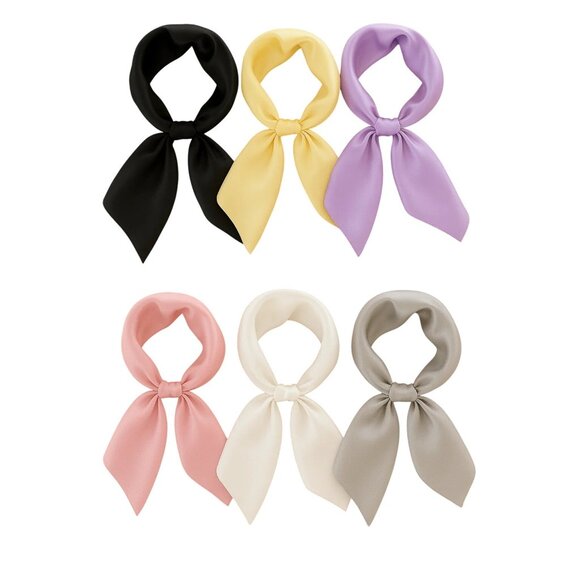 Red Satin Scarf 19x19, Western Cowboy Cowgirl Bandana, Boho Coastal Ranch Wear - Picture 7 of 10